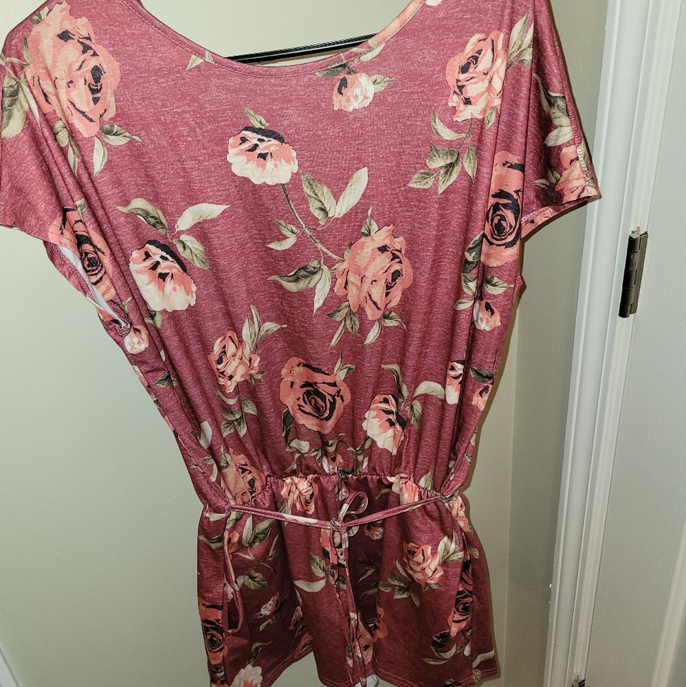 Large Floral Romper